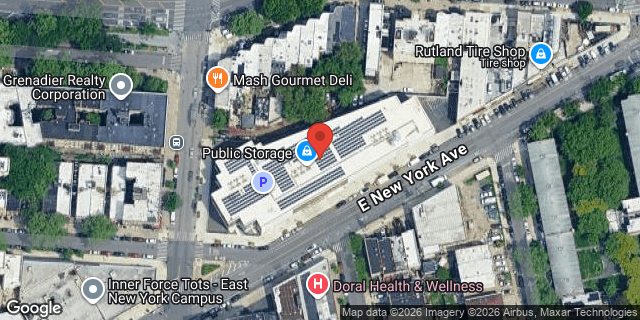 Aerial map of 1203 EAST NEW YORK AVENUE, Brooklyn