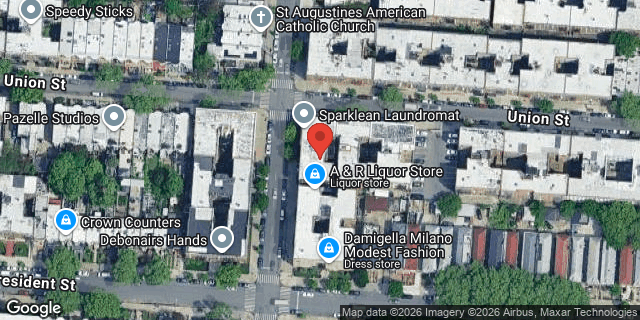 Aerial map of 1654 UNION STREET, Brooklyn
