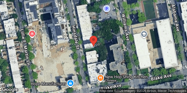 Aerial map of 301 HINSDALE STREET, Brooklyn
