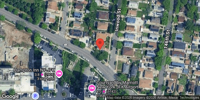 Aerial map of 133-36 INWOOD STREET, Queens