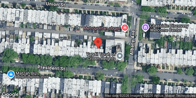 Aerial map of 1463 PRESIDENT STREET, Brooklyn