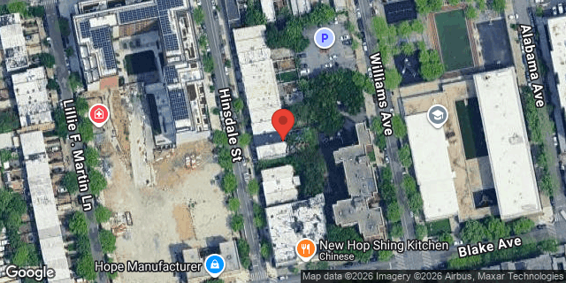 Aerial map of 299 HINSDALE STREET, Brooklyn