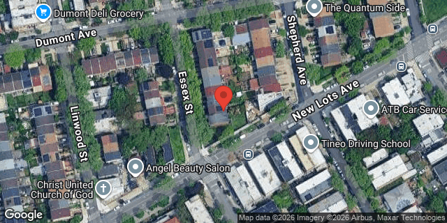 Aerial map of 649 ESSEX STREET, Brooklyn