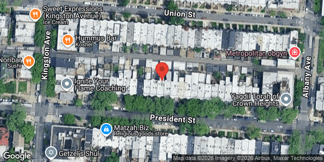 Aerial map of 1437 PRESIDENT STREET, Brooklyn