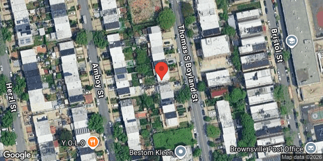 Aerial map of 518 THOMAS S BOYLAND ST, Brooklyn