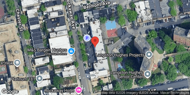 Aerial map of 493 ROCKAWAY AVENUE, Brooklyn