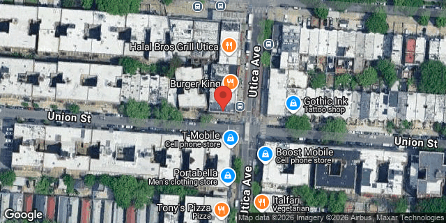 Aerial map of 298 UTICA AVENUE, Brooklyn