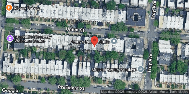 Aerial map of 1554 UNION STREET, Brooklyn