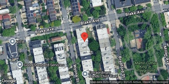 Aerial map of 433 WYONA STREET, Brooklyn