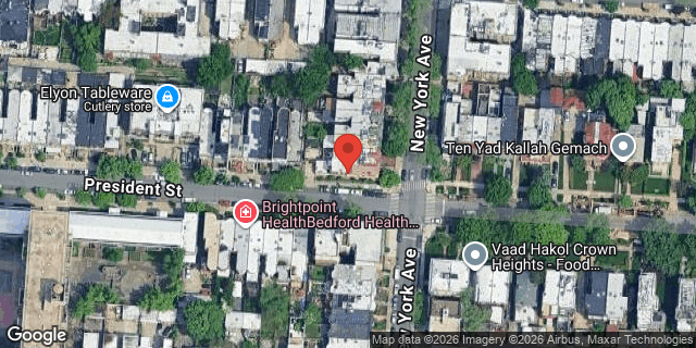Aerial map of 340 NEW YORK AVENUE, Brooklyn