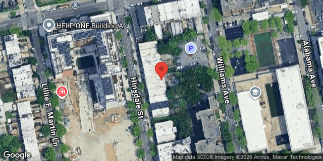 Aerial map of 289 HINSDALE STREET, Brooklyn