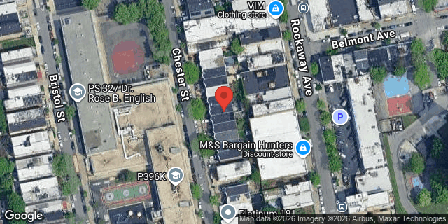 Aerial map of 151 CHESTER STREET, Brooklyn