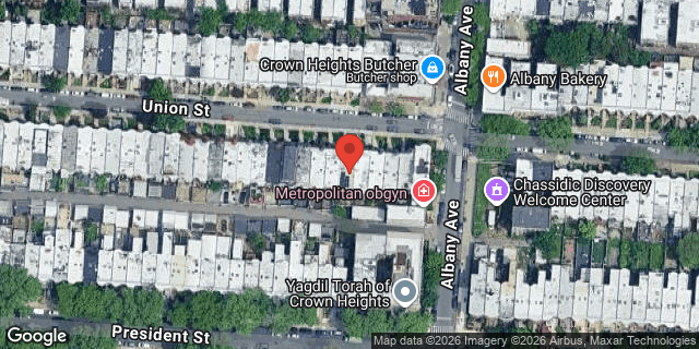 Aerial map of 1498 UNION STREET, Brooklyn