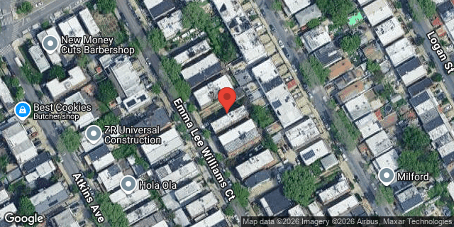 Aerial map of 413 MONTAUK AVENUE, Brooklyn