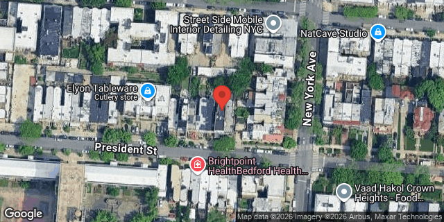 Aerial map of 1245 PRESIDENT STREET, Brooklyn