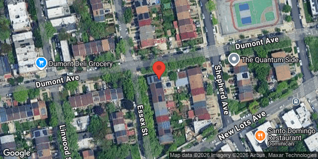 Aerial map of 625 ESSEX STREET, Brooklyn