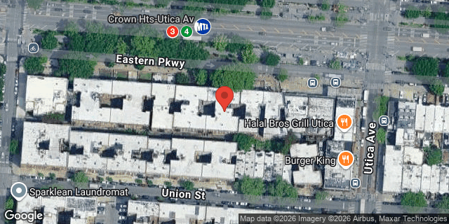 Aerial map of 1090 EASTERN PARKWAY, Brooklyn