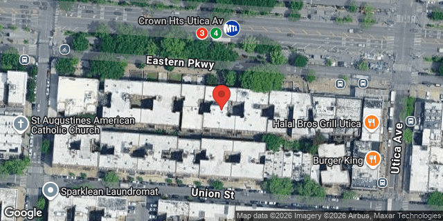 Aerial map of 1082 EASTERN PARKWAY, Brooklyn