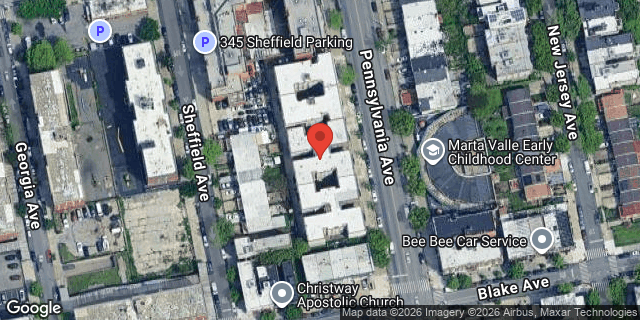 Aerial map of 366 PENNSYLVANIA AVENUE, Brooklyn