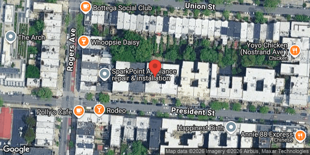 Aerial map of 1141 PRESIDENT STREET, Brooklyn