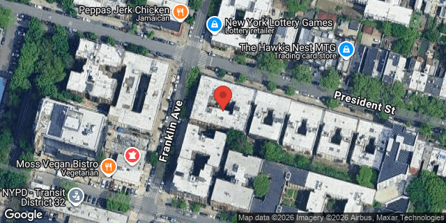 Aerial map of 1010 PRESIDENT STREET, Brooklyn