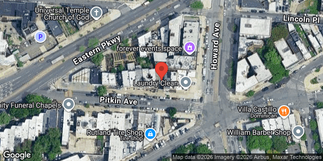 Aerial map of 1441 PITKIN AVENUE, Brooklyn