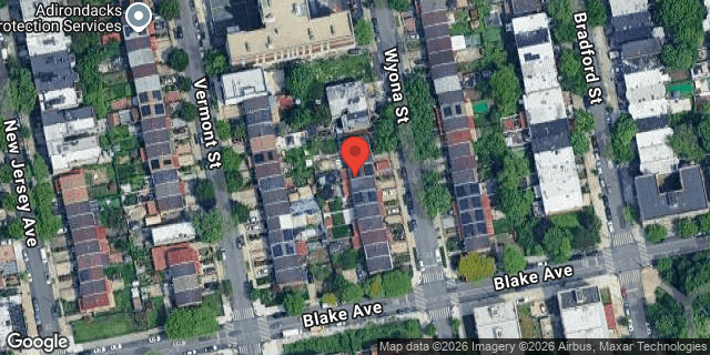 Aerial map of 410 WYONA STREET, Brooklyn