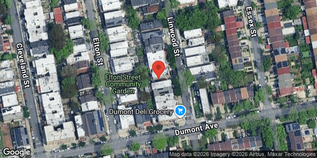 Aerial map of 674 LINWOOD STREET, Brooklyn