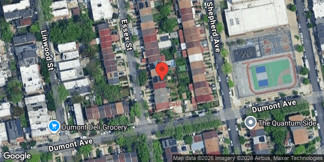 Aerial map of 609 ESSEX STREET, Brooklyn