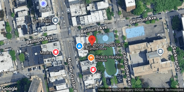 Aerial map of 108 BELMONT AVENUE, Brooklyn