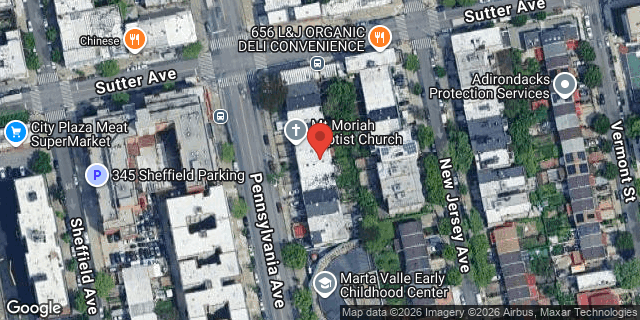 Aerial map of 343 PENNSYLVANIA AVENUE, Brooklyn