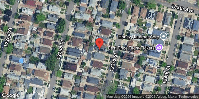 Aerial map of 135-26 123 STREET, Queens