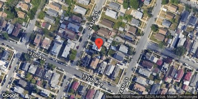 Aerial map of 136-35 243 STREET, Queens