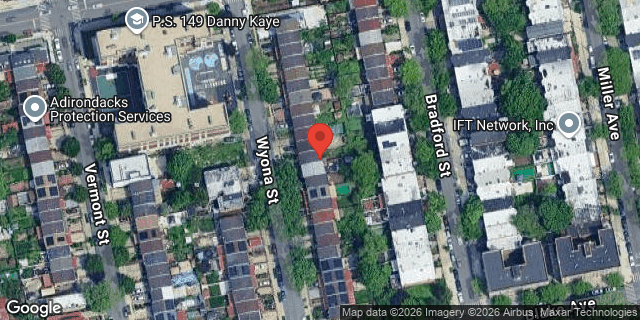 Aerial map of 393 WYONA STREET, Brooklyn