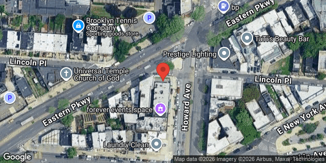 Aerial map of 542 HOWARD AVENUE, Brooklyn