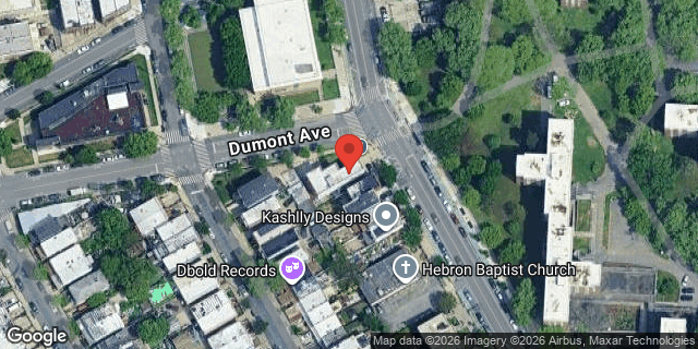 Aerial map of 1194 DUMONT AVENUE, Brooklyn