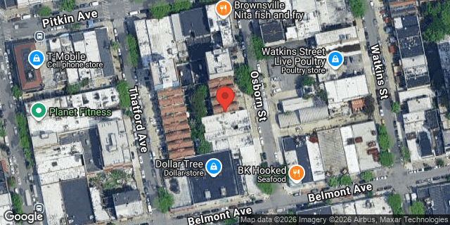 Aerial map of 130 OSBORN STREET, Brooklyn