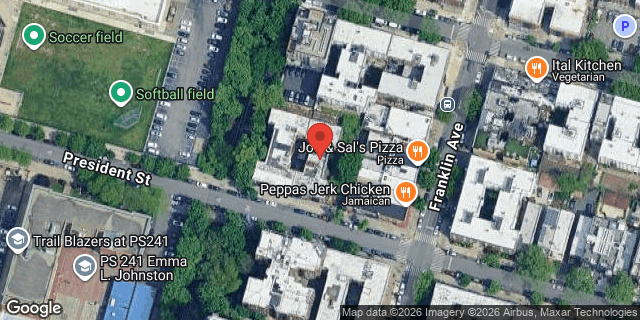 Aerial map of 993 PRESIDENT STREET, Brooklyn