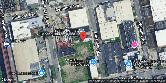 Aerial map of 238 HINSDALE STREET, Brooklyn