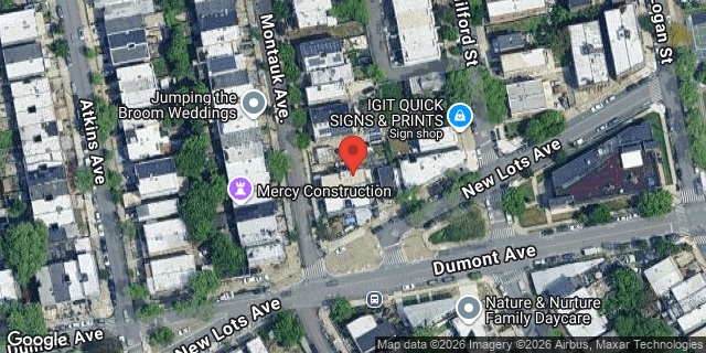 Aerial map of 369 MONTAUK AVENUE, Brooklyn