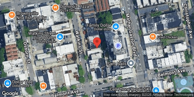 Aerial map of 143 WATKINS STREET, Brooklyn
