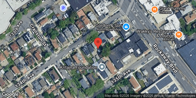 Aerial map of 152-16 134 AVENUE, Queens