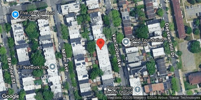 Aerial map of 410 VAN SICLEN AVENUE, Brooklyn