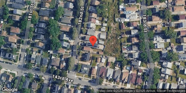 Aerial map of 141-45 182 STREET, Queens