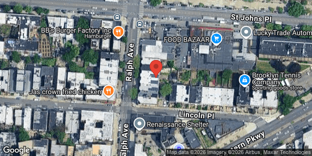 Aerial map of 575 RALPH AVENUE, Brooklyn