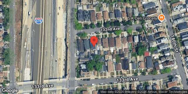 Aerial map of 137-08 132 STREET, Queens