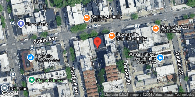 Aerial map of 1730 PITKIN AVENUE, Brooklyn