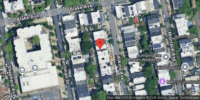 Aerial map of 364 ATKINS AVENUE, Brooklyn