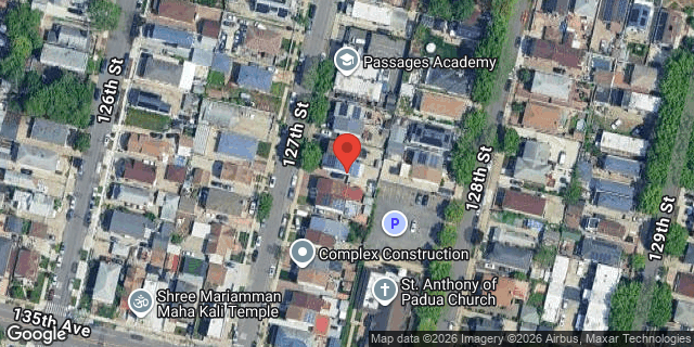 Aerial map of 133-33 127 STREET, Queens