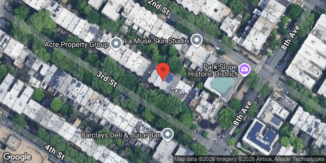 Aerial map of 549 3 STREET, Brooklyn